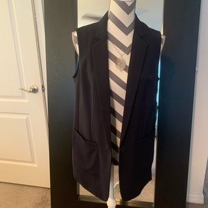 Express Blazer Vest Medium Navy NWT